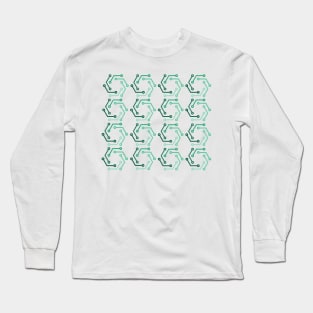 PCB printed circuit board trace lines art Long Sleeve T-Shirt